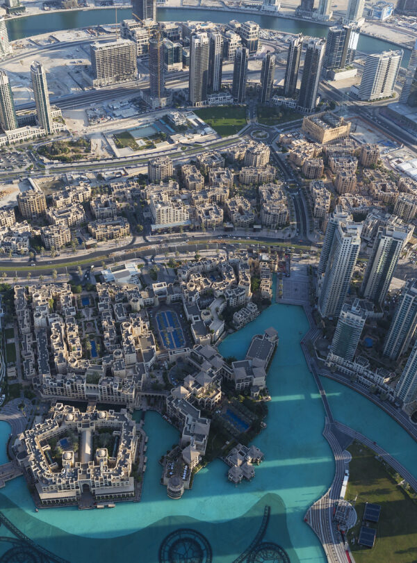 Aerial view of Dubai city