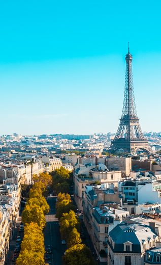 cityscape paris sunlight blue sky fra